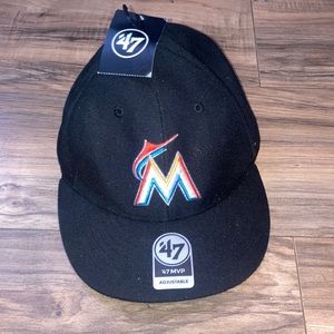 Miami Marlins Black Baseball Cap Hat MLB 47’ MVP New Bullpin Fan gear